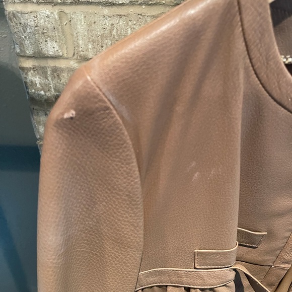 Carmel leather Italian Borbonese jacket - Picture 4 of 5